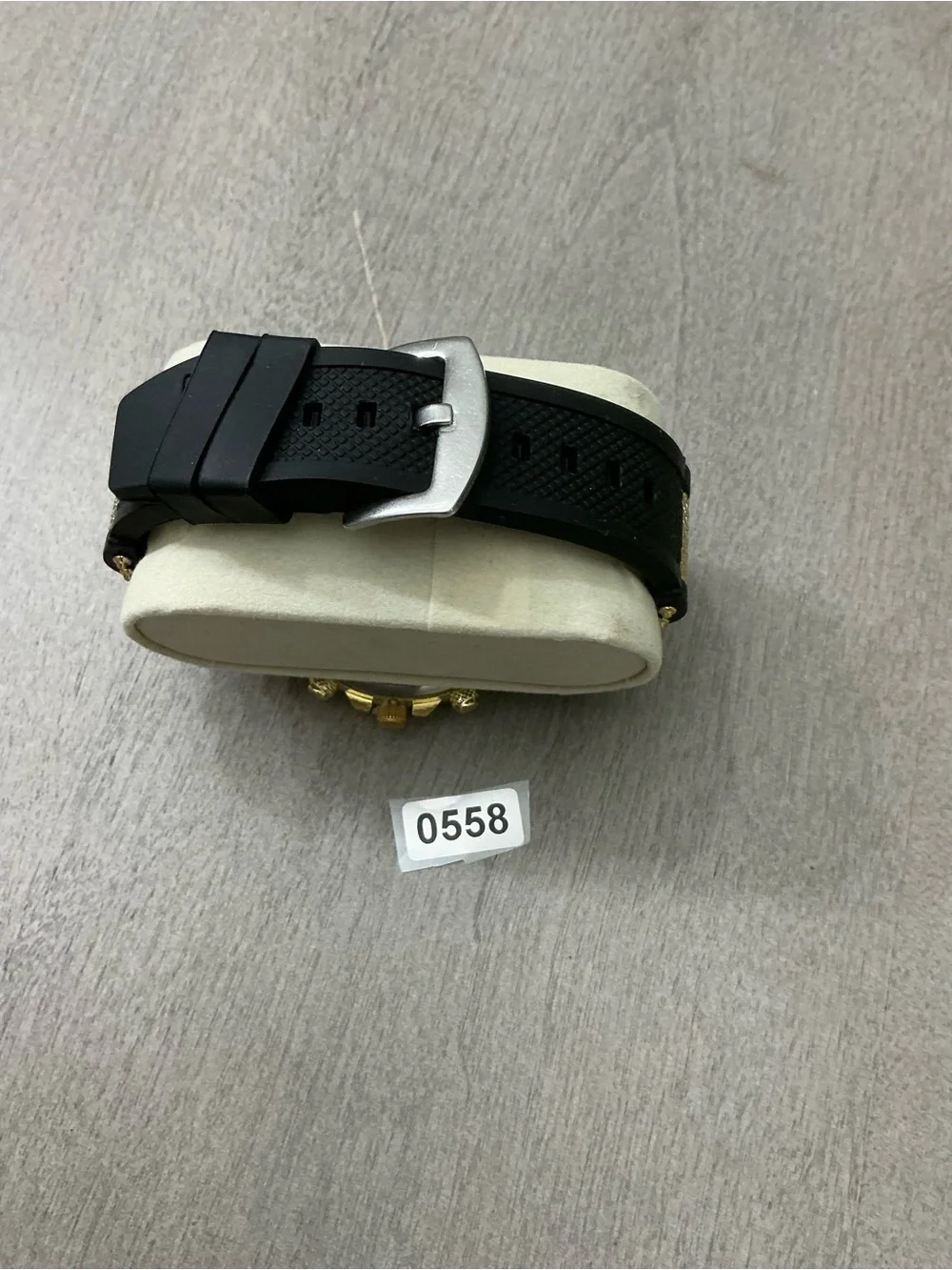 250 Years Commemorative Gold-Tone Watch with Black Strap
